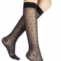 Rejuva Sheer Knee Highs - Sheer Dot thumbnail Rejuva Sheer Knee Highs - Sheer Dot thumbnail