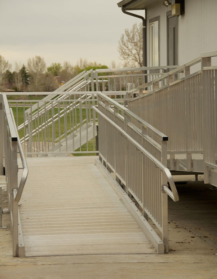 outdoor ramp beside building